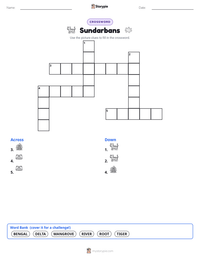 Sundarbans printable worksheet preview