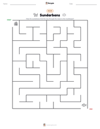Sundarbans printable worksheet preview