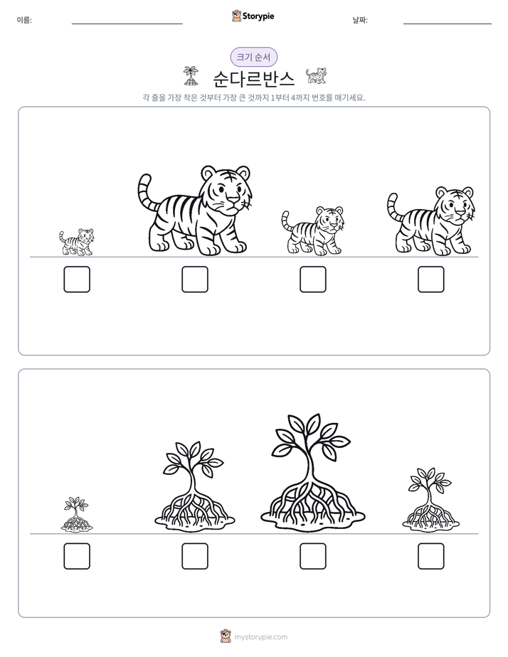 크기 순서