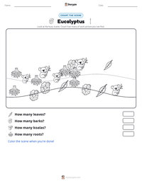 Eucalyptus printable worksheet preview