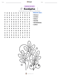 Aperçu de la feuille de travail imprimable Eucalyptus