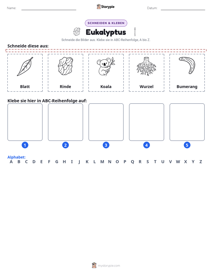 Schneiden & Einfügen Alphabet