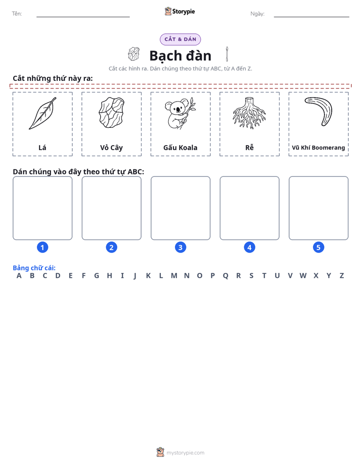Cắt & Dán Chữ Cái