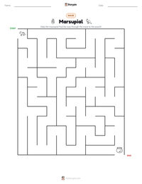 Marsupial printable worksheet preview