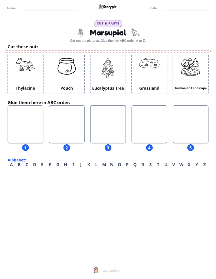 Cut & Paste Alphabet
