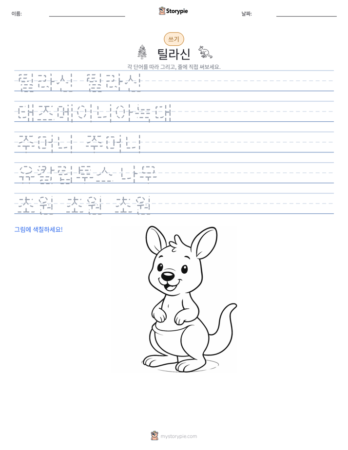 쓰기 연습