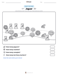 Jaguar printable worksheet preview