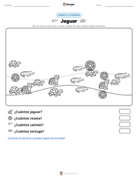 Vista previa de la hoja de trabajo imprimible de Jaguar