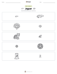 Jaguar printable worksheet preview