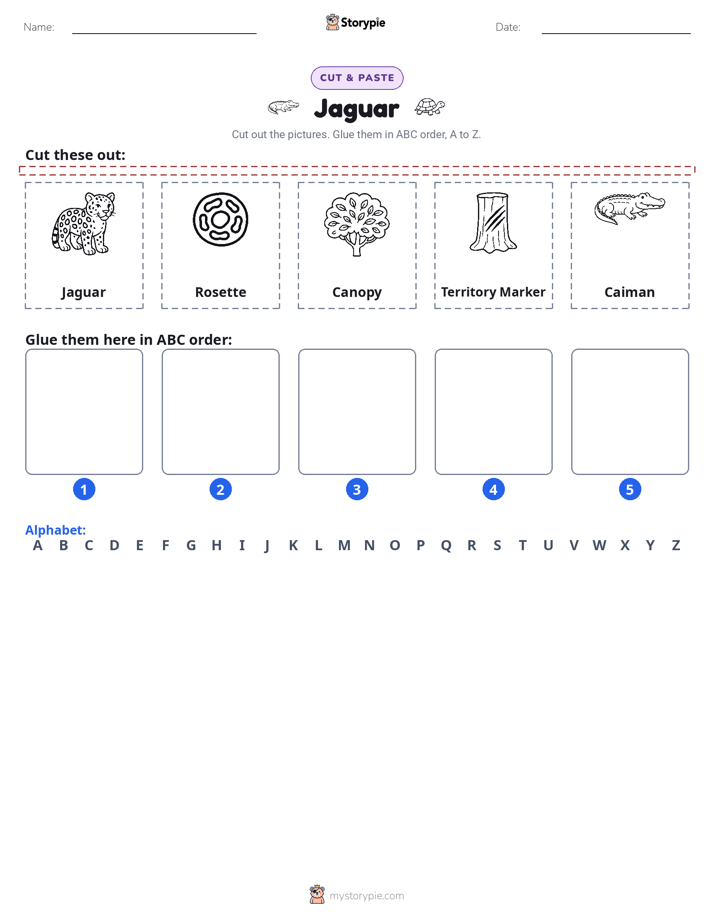 Cut & Paste Alphabet
