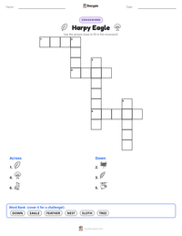 Harpy Eagle printable worksheet preview
