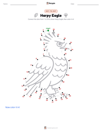 Harpy Eagle printable worksheet preview