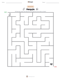 Harpyie druckbare Arbeitsblatt Vorschau