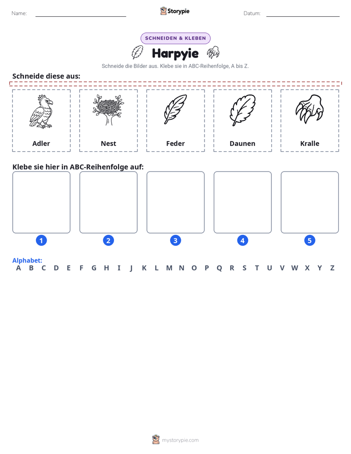 Schneiden & Einfügen Alphabet