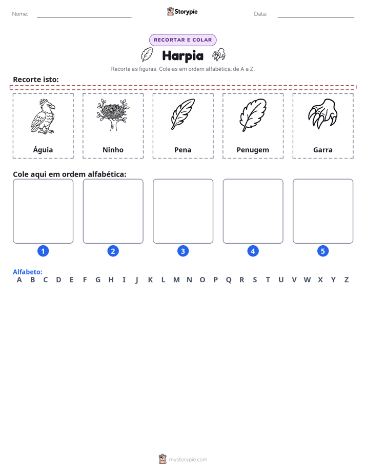 Recortar & Colar Alfabeto