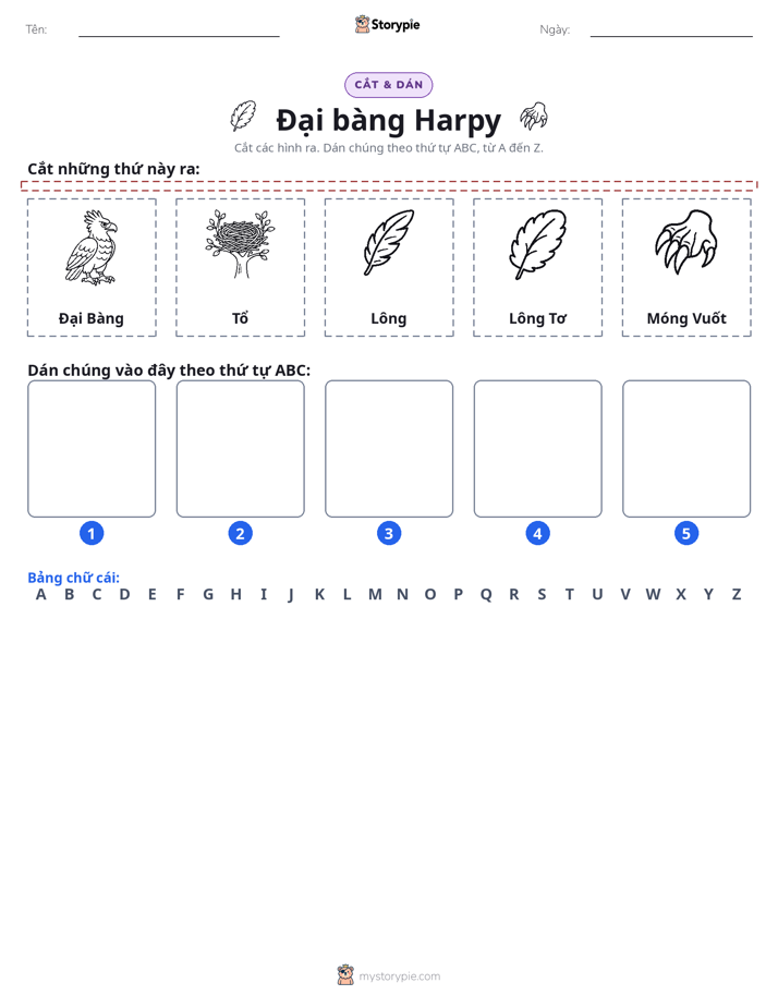 Cắt & Dán Chữ Cái