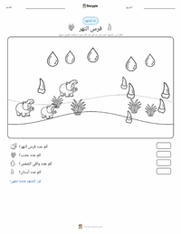 معاينة ورقة العمل القابلة للطباعة فرس النهر