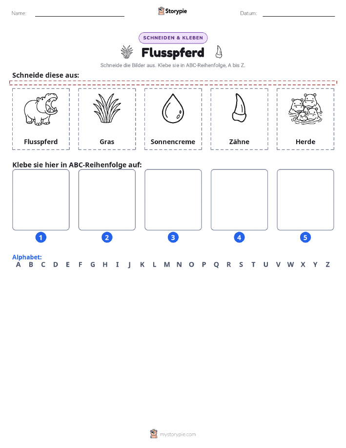 Schneiden & Einfügen Alphabet