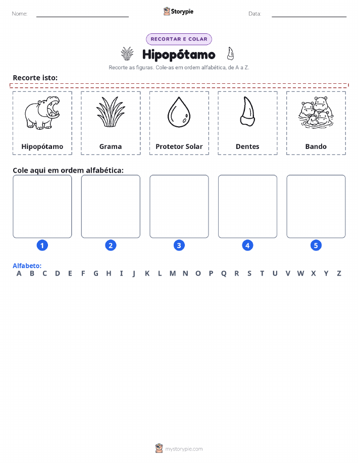 Recortar & Colar Alfabeto