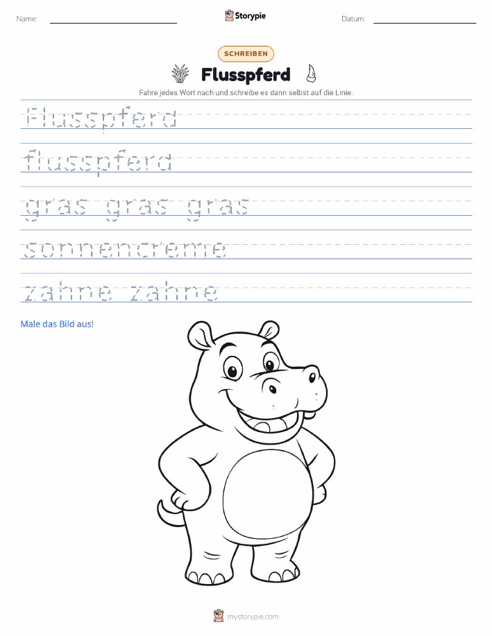 Schreibübung