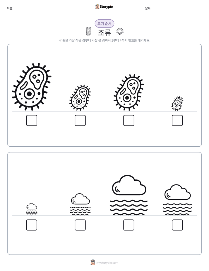크기 순서