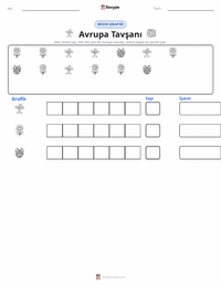 Avrupa Tavşanı yazdırılabilir çalışma sayfası önizlemesi