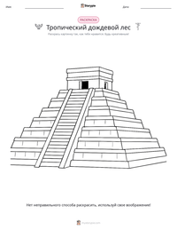 Тропический дождевой лес предварительный просмотр распечатываемого рабочего листа