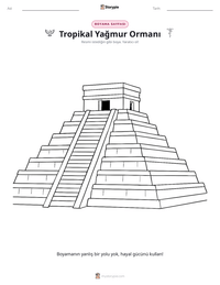 Tropikal Yağmur Ormanı yazdırılabilir çalışma sayfası önizlemesi