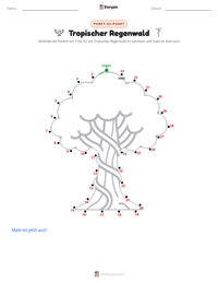 Tropischer Regenwald druckbare Arbeitsblatt Vorschau