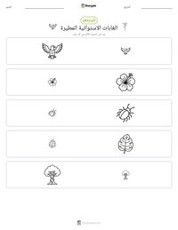 معاينة ورقة العمل القابلة للطباعة الغابات الاستوائية المطيرة