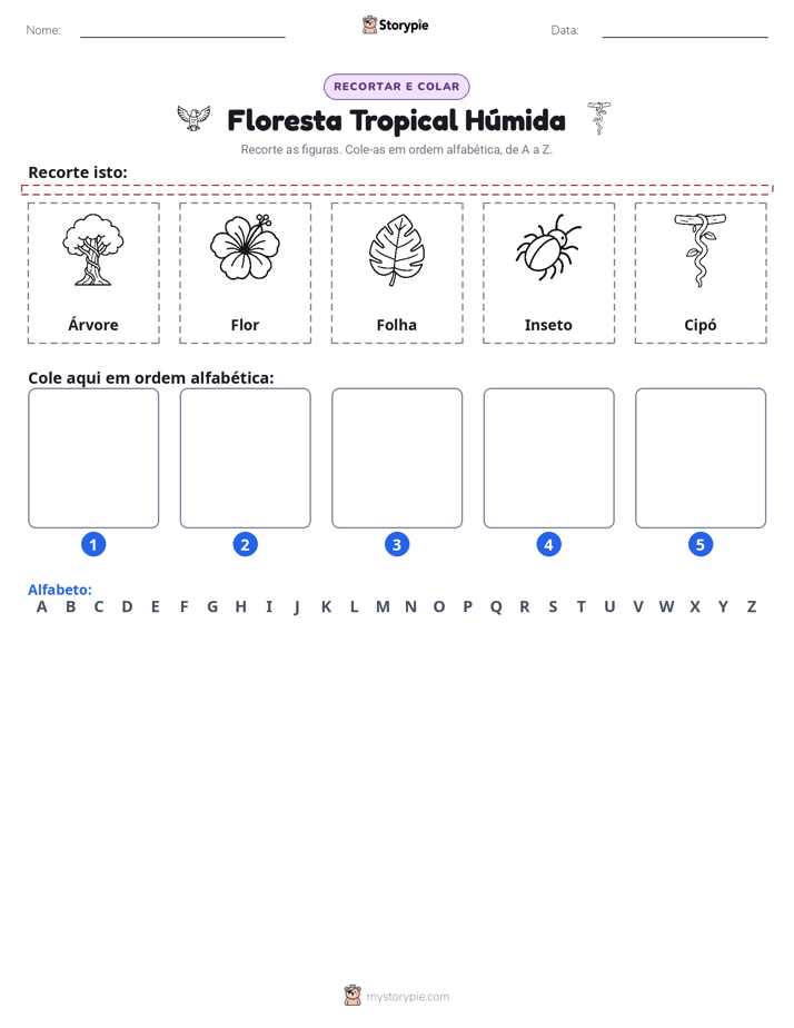 Recortar & Colar Alfabeto