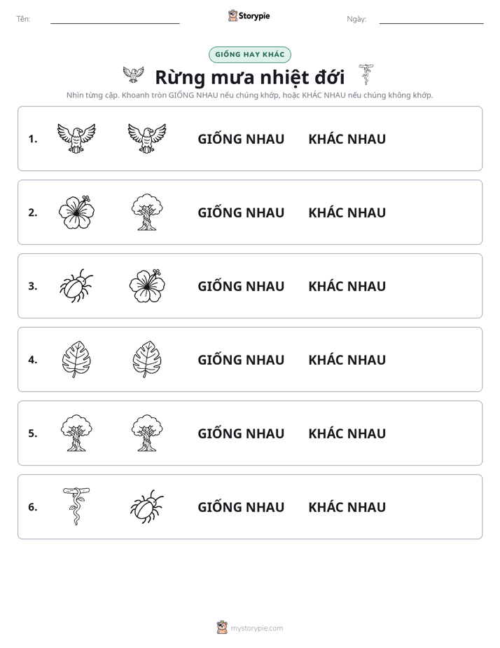 Giống Hay Khác