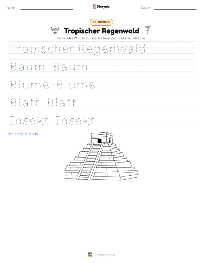 Schreibübung