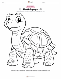 Trang tô màu Rùa Galápagos cho trẻ em