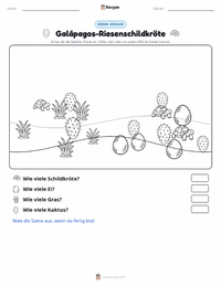 Galápagos-Riesenschildkröte druckbare Arbeitsblatt Vorschau