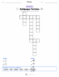 Galápagos Tortoise printable worksheet preview