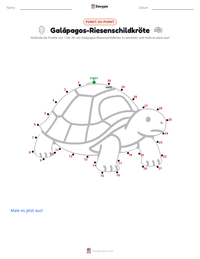 Galápagos-Riesenschildkröte druckbare Arbeitsblatt Vorschau