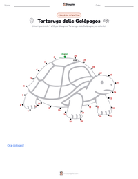 Anteprima della scheda stampabile di Tartaruga delle Galápagos