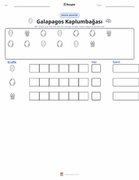 Galápagos Kaplumbağası yazdırılabilir çalışma sayfası önizlemesi