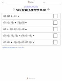 Galápagos Kaplumbağası yazdırılabilir çalışma sayfası önizlemesi