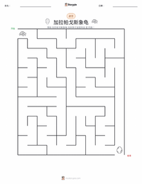 加拉帕戈斯象龟 可打印工作表预览