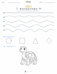 ガラパゴスゾウガメ の印刷可能ワークシートプレビュー