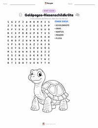 Galápagos-Riesenschildkröte druckbare Arbeitsblatt Vorschau