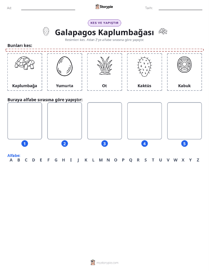 Kes & Yapıştır Alfabe