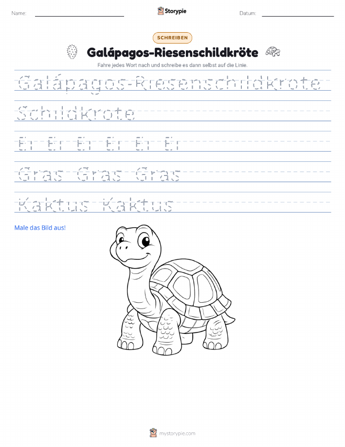 Schreibübung