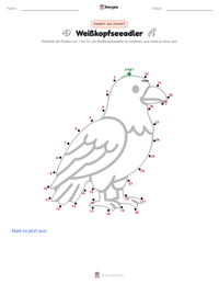 Weißkopfseeadler druckbare Arbeitsblatt Vorschau