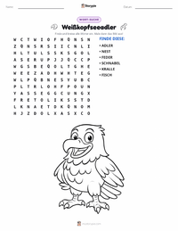 Weißkopfseeadler druckbare Arbeitsblatt Vorschau