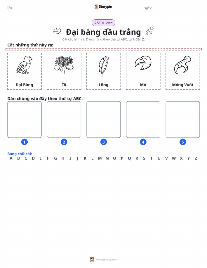 Cắt & Dán Chữ Cái