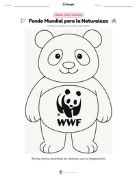 Vista previa de la hoja de trabajo imprimible de Fondo Mundial para la Naturaleza