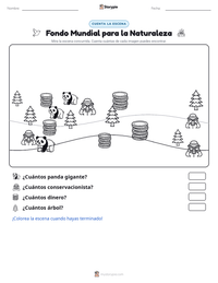 Vista previa de la hoja de trabajo imprimible de Fondo Mundial para la Naturaleza